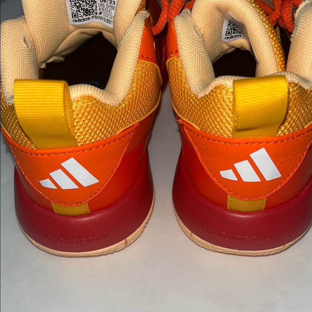 Adidas Kids' Orange and Black Sneakers - Picture 5 of 9